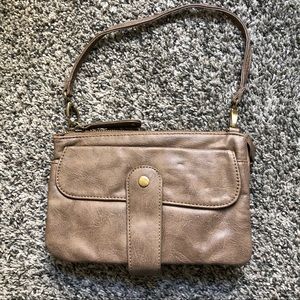 Faux Leather wristlet/crossbody purse